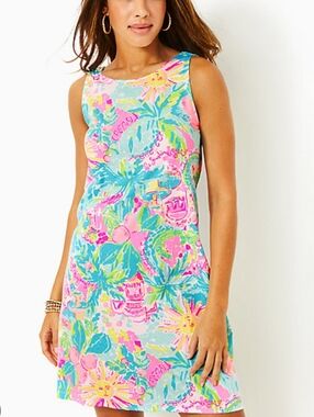 NWOT Lilly Pulitzer Kristen Swing Dress Multi Sunshine State of Mind Medium